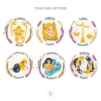 Personalised Star Sign Zodiac Bud Vase, 4 of 8