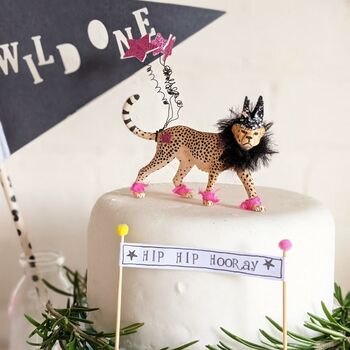 Personalised Cheetah Party Animal Cake Toppers, 4 of 10