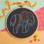 Black Elephant Embroidery Kit, thumbnail 1 of 6