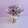 Purple And Green Dried Flower Bouquet, thumbnail 7 of 8