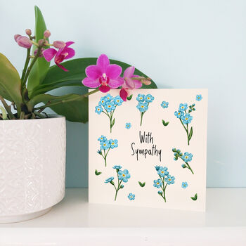 Forget Me Not Sympathy Card, 2 of 4