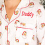 Personalised Matching Christmas Santa Print Pyjamas For Dad And Child, thumbnail 7 of 12