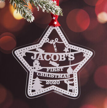 Personalised Baby's First Christmas Decoration, 2 of 4