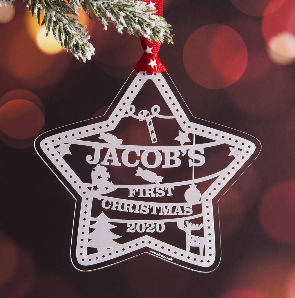 Personalised Baby's First Christmas Decoration By aliroo