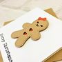 Set Of Six Mini Gingerbread People Christmas Cards, thumbnail 3 of 3