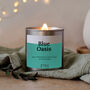 Blue Oasis Crackle Wick Candle, Fresh Summer Home Fragrance, thumbnail 5 of 7