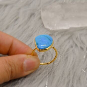Gold Turquoise Ring, 9 of 10