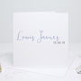 Personalised New Baby Calligraphy Card, thumbnail 1 of 5