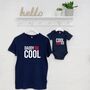 Daddy Cool / Cool Kid Matching T Shirt Set, thumbnail 2 of 3