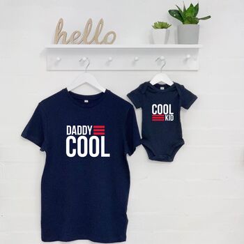 Daddy Cool / Cool Kid Matching T Shirt Set, 2 of 3