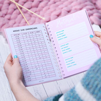 Personalised Knitting Planner Notebook, 3 of 5