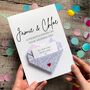 Personalised Map Wedding Card, Origami Heart Card For A Special Couple Wedding Venue Location, thumbnail 3 of 4