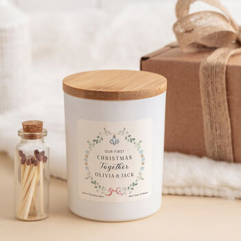 Personalised First Christmas Together Candle Gift Set, 2 of 6