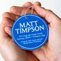 Personalised Blue Plaque Car Air Freshener, thumbnail 4 of 5