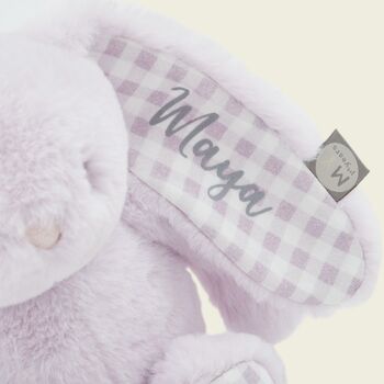 Personalised Lilac Bunny Soft Toy, 2 of 4