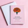 October Birth Flower Marigold Card, thumbnail 2 of 2