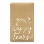 Gold Wedding Pocket Tissues 'Happy Tears' 10 Packs, thumbnail 1 of 4