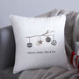 Monochrome Personalised Christmas Cushion, thumbnail 1 of 2