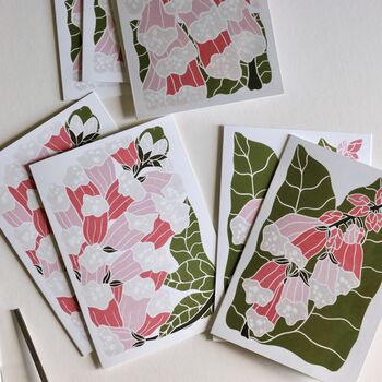 British Woodland Foxglove Notecards Set Of Eight Notecards And Envelopes, 6 of 9