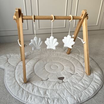 Boucle Seashell Baby Play Gym Accessories Sensory Set Nursery Decor, 2 of 8