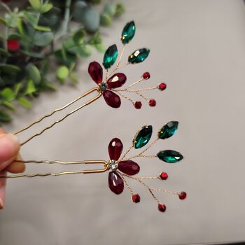 Christmas Hair Pin Set Of Two, 10 of 11