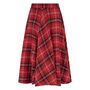 Isabelle Skirt In Cotton Red Check Vintage 1940s Style, thumbnail 2 of 3