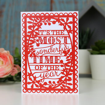 'Most Wonderful Time Of The Year' Christmas Card A6, 2 of 2