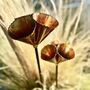 Pair Of Copper Cone Flower Garden Stakes Ltzaf146, thumbnail 2 of 8