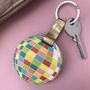 Personalised Rainbow Disco Ball Glitter Keyring, thumbnail 1 of 6