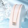 Sterling Silver Minimalist Cz Bubble Pendant Necklace, thumbnail 7 of 12