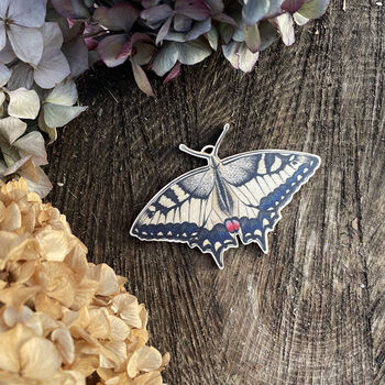 Swallowtail Butterfly Wooden Christmas Tree Decoration, 5 of 5