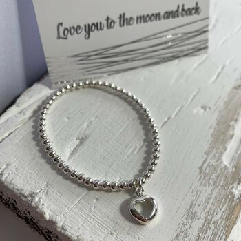 'Love You To The Moon And Back' Beaded Charm Bracelet, 4 of 5