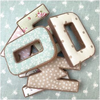 Beige Corduroy Trimmed Letters, 4 of 8