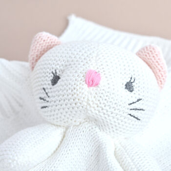 Personalised New Baby Gift Set With Cat Comforter, 5 of 6