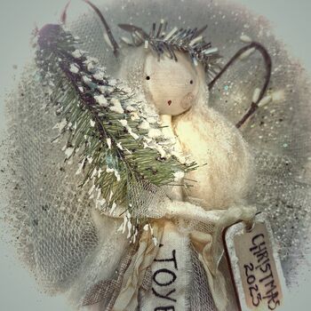 Vintage Style Christmas Angel Tree Topper Hand Made, 2 of 10