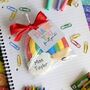 Personalised Rainbow Pencil Biscuit, thumbnail 2 of 2