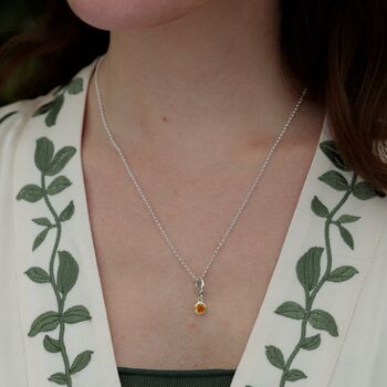 Citrine Necklace, November Birthstone, 3 of 9