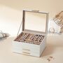 Three Layer Jewellery Organiser Box Case With Drawers, thumbnail 5 of 12