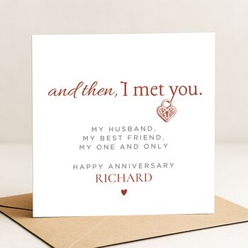 Anniversary Card For Husband, Personalised Card For Him, 2 of 8