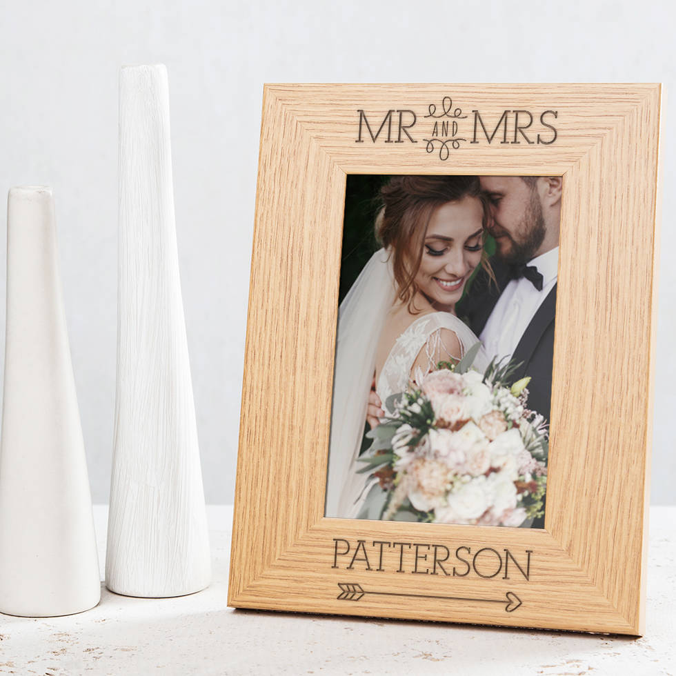 Personalised Mr And Mrs Photo Frame, 1 of 5