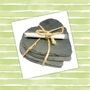 Heart Slate Coasters Set Of Four With Chalk, thumbnail 6 of 6