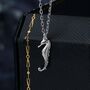 Sterling Silver Cute Little Seahorse Pendant Necklace, thumbnail 1 of 12