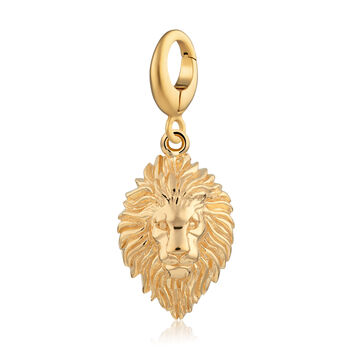 Lion Head Charm Necklace, Sterling Silver Or Gold Plated, 10 of 11