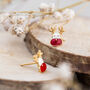 Gold Plated Christmas Rudolph Stud Earrings, thumbnail 1 of 7