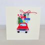 Christmas Card ~ A Car Full Of Gifts, thumbnail 2 of 4