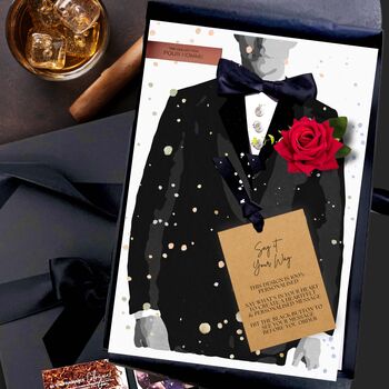 Scented Fathers Day Gift Boxed Tux Card, 4 of 9