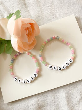 Personalised Bead Name Bracelet, 5 of 7