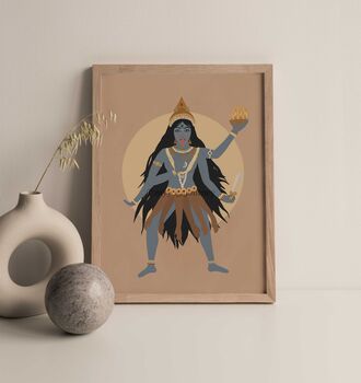 Kali Art Print Hindu Wall Decor, 3 of 3