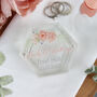 Hexagonal Acrylic Personalised Wedding Ring Box, thumbnail 10 of 12