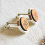 Personalised Wood Cufflinks – Wedding Or Anniversary Gift, thumbnail 2 of 6